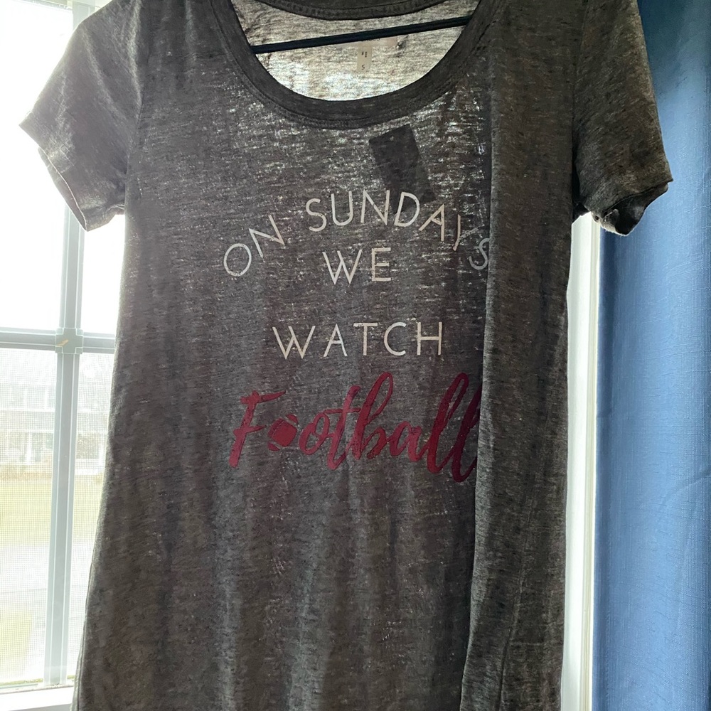 Women’s “on Sundays we watch football” tee